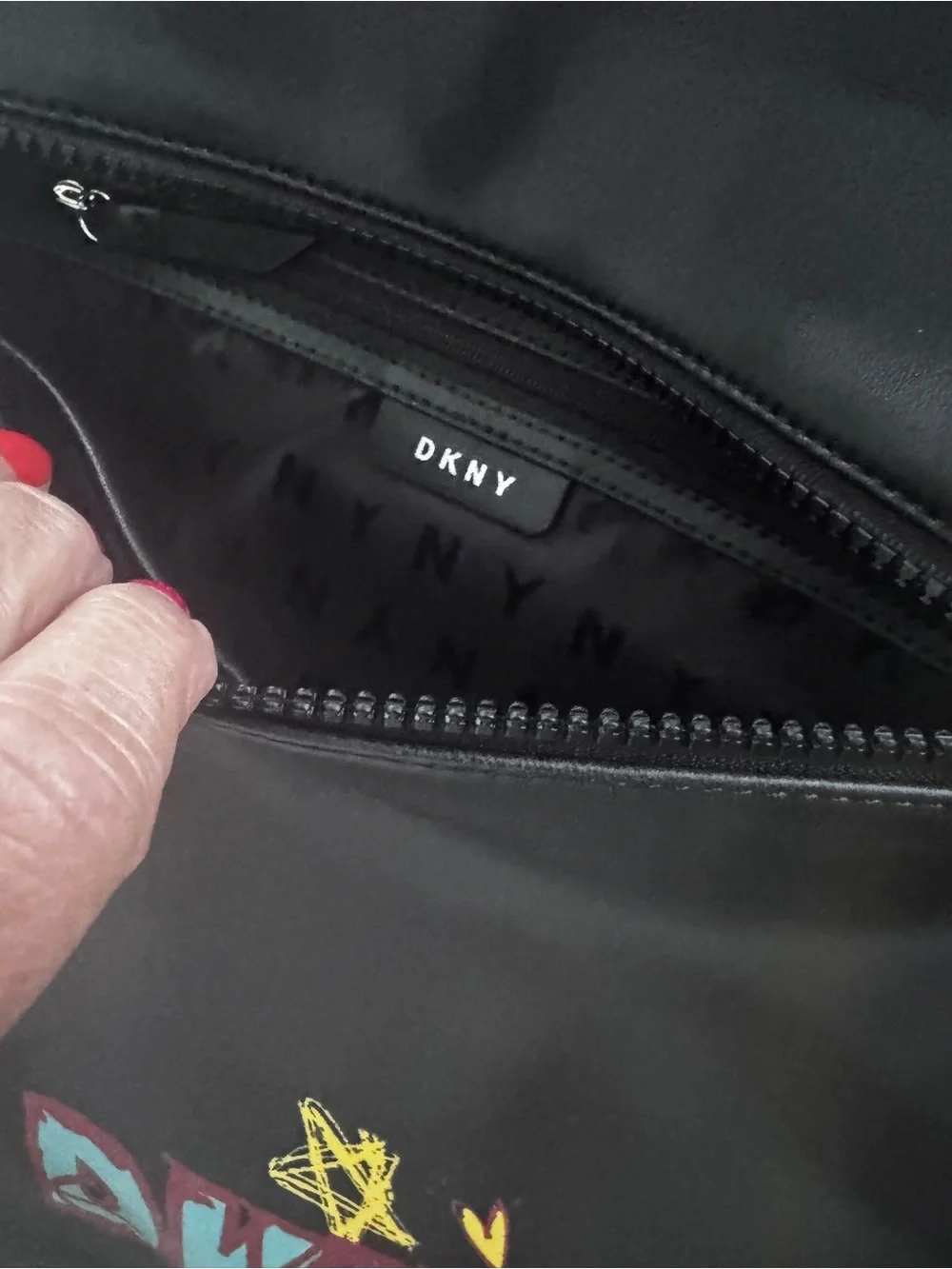NWT Dkny Tilly Graffiti Fold Over Backpack Tote Purse MSRP $168